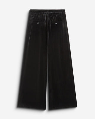Wide-leg velvet tailored pants noir Benson