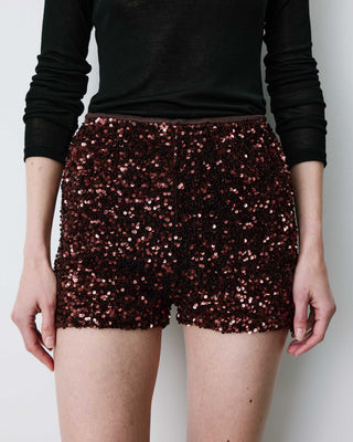 Shorts de lentejuelas chocolat Bowie