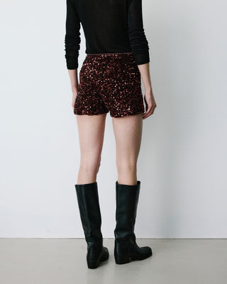 Shorts de lentejuelas chocolat Bowie