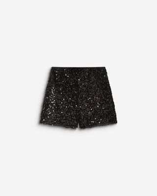Shorts de lentejuelas noir Bowie
