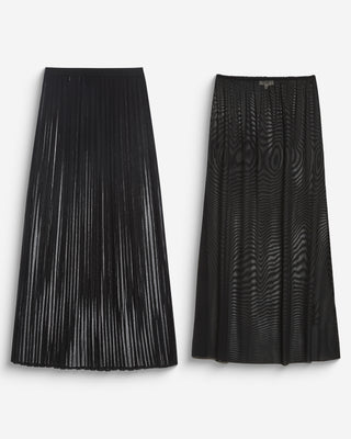 Falda larga plisada noir Baila