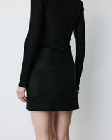 Minifalda de mezcla de lana noir Brisa