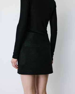 Minifalda de mezcla de lana noir Brisa