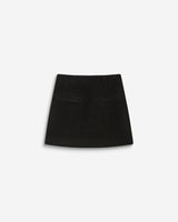 Minifalda de mezcla de lana noir Brisa