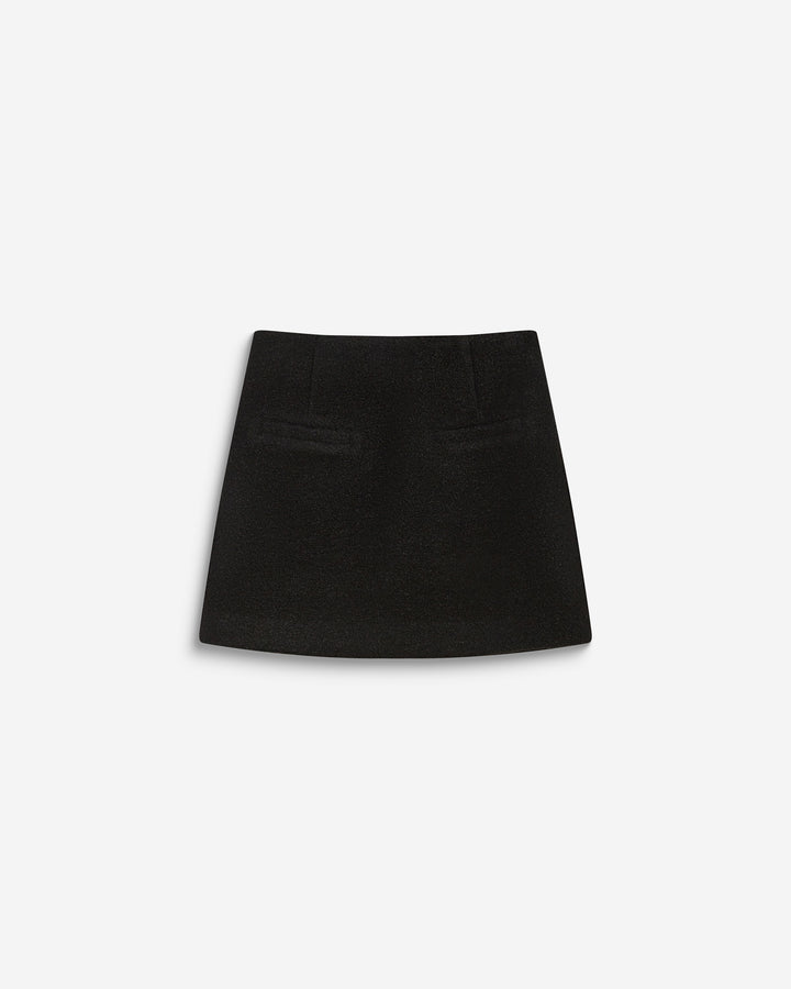Minifalda de mezcla de lana noir Brisa