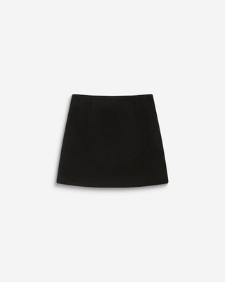 Minifalda de mezcla de lana noir Brisa