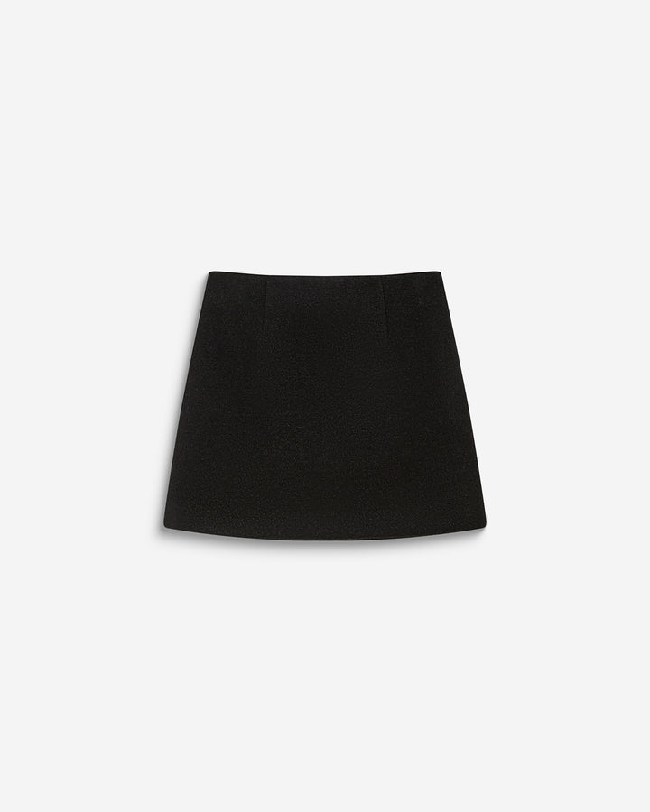 Minifalda de mezcla de lana noir Brisa