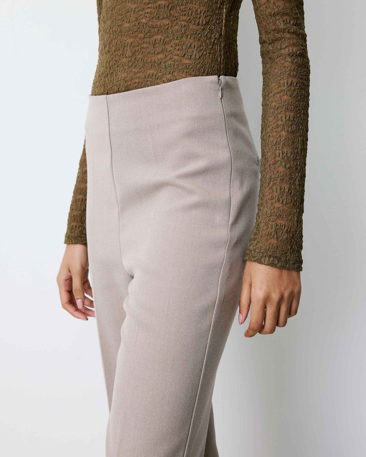 Pantalon tailleur flare à ceinture plate grege Bryan