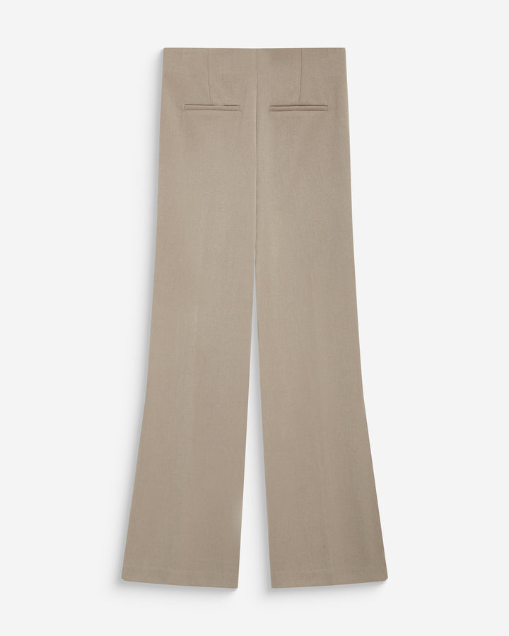Pantalon tailleur flare à ceinture plate grege Bryan