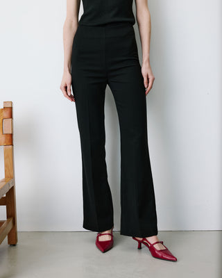 Pantalón de traje acampanado noir Bryan