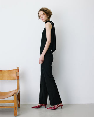 Pantalón de traje acampanado noir Bryan