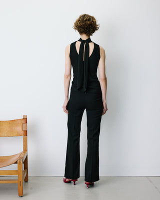 Pantalón de traje acampanado noir Bryan