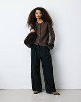 Loose-fit tailored pants carbone Bastien