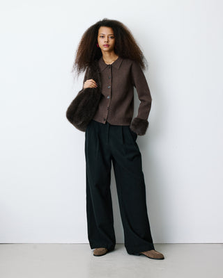 Loose-fit tailored pants carbone Bastien