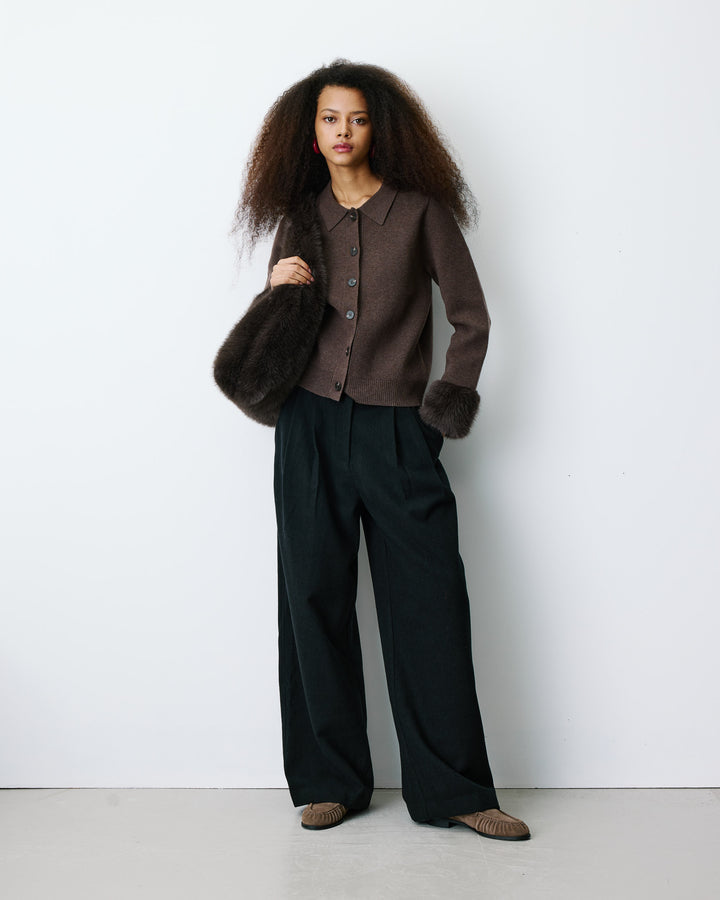 Loose-fit tailored pants carbone Bastien