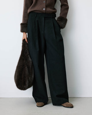 Loose-fit tailored pants carbone Bastien