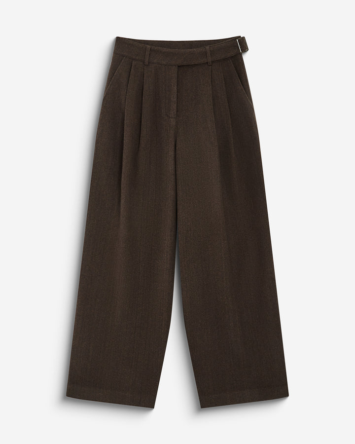 Loose-fit tailored pants chocolat Bastien
