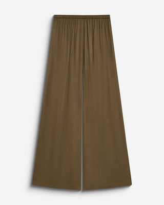 Wide-leg satin pants olive Barnabe