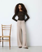 Wide-leg knitted pants grege Bilo