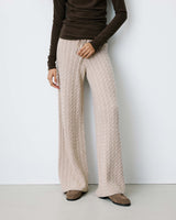 Wide-leg knitted pants grege Bilo