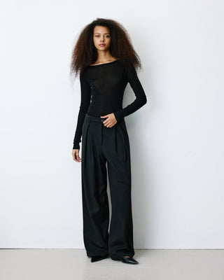 Oversized tailored pants noir Barclay