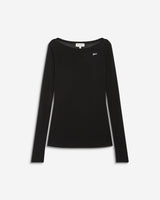 Camiseta de manga larga con cuello barco noir Bennett