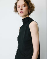 High-neck sleeveless top noir Bailey