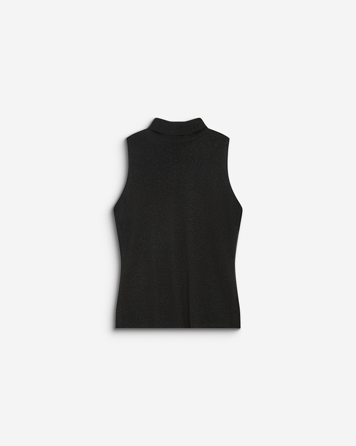 High-neck sleeveless top noir Bailey