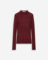 Top en dentelle ajusté manches longues cherry Blake