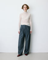 Top en dentelle ajusté manches longues ecru Blake
