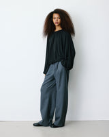 Balloon long-sleeve modal top noir Barbara