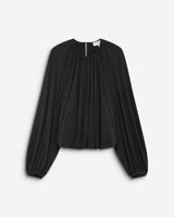 Balloon long-sleeve modal top noir Barbara
