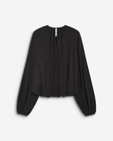 Balloon long-sleeve modal top noir Barbara