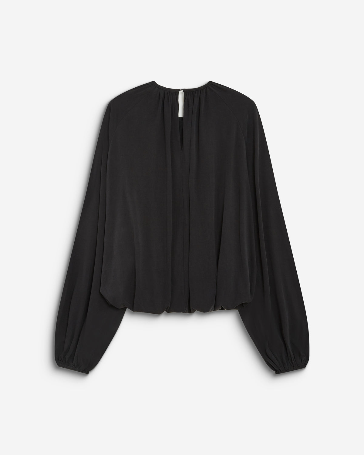 Balloon long-sleeve modal top noir Barbara