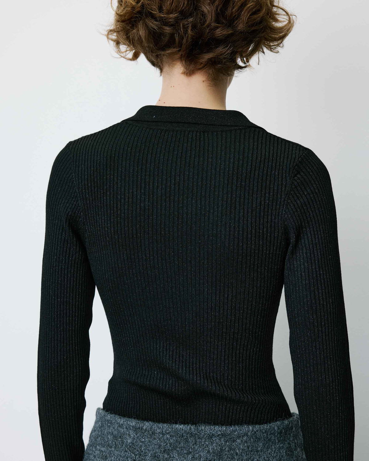 Body de punto con cuello polo noir Bentley
