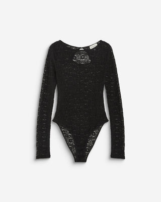 Long-sleeve lace bodysuit noir Bolero