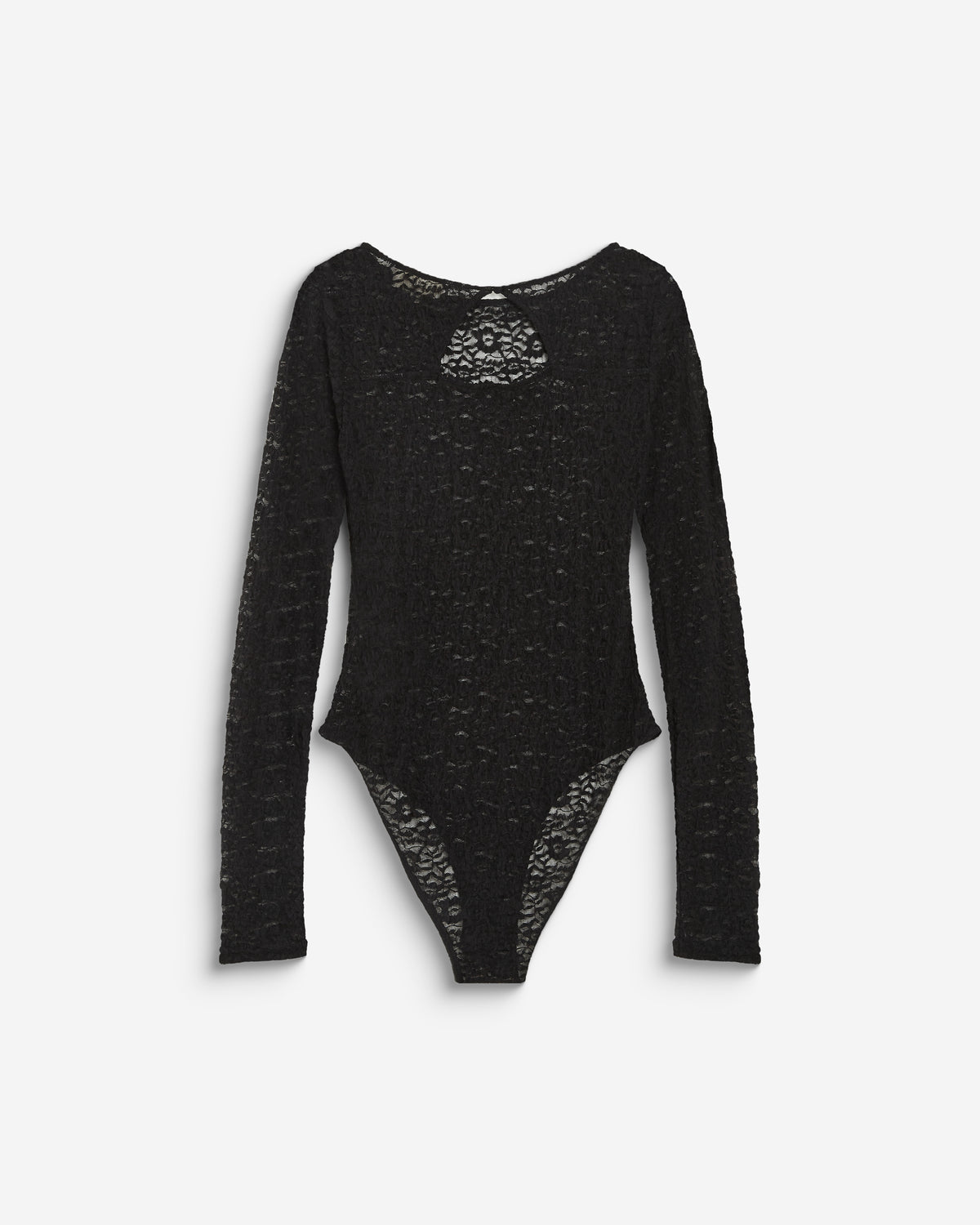 Long-sleeve lace bodysuit noir Bolero