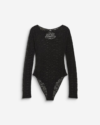 Long-sleeve lace bodysuit noir Bolero