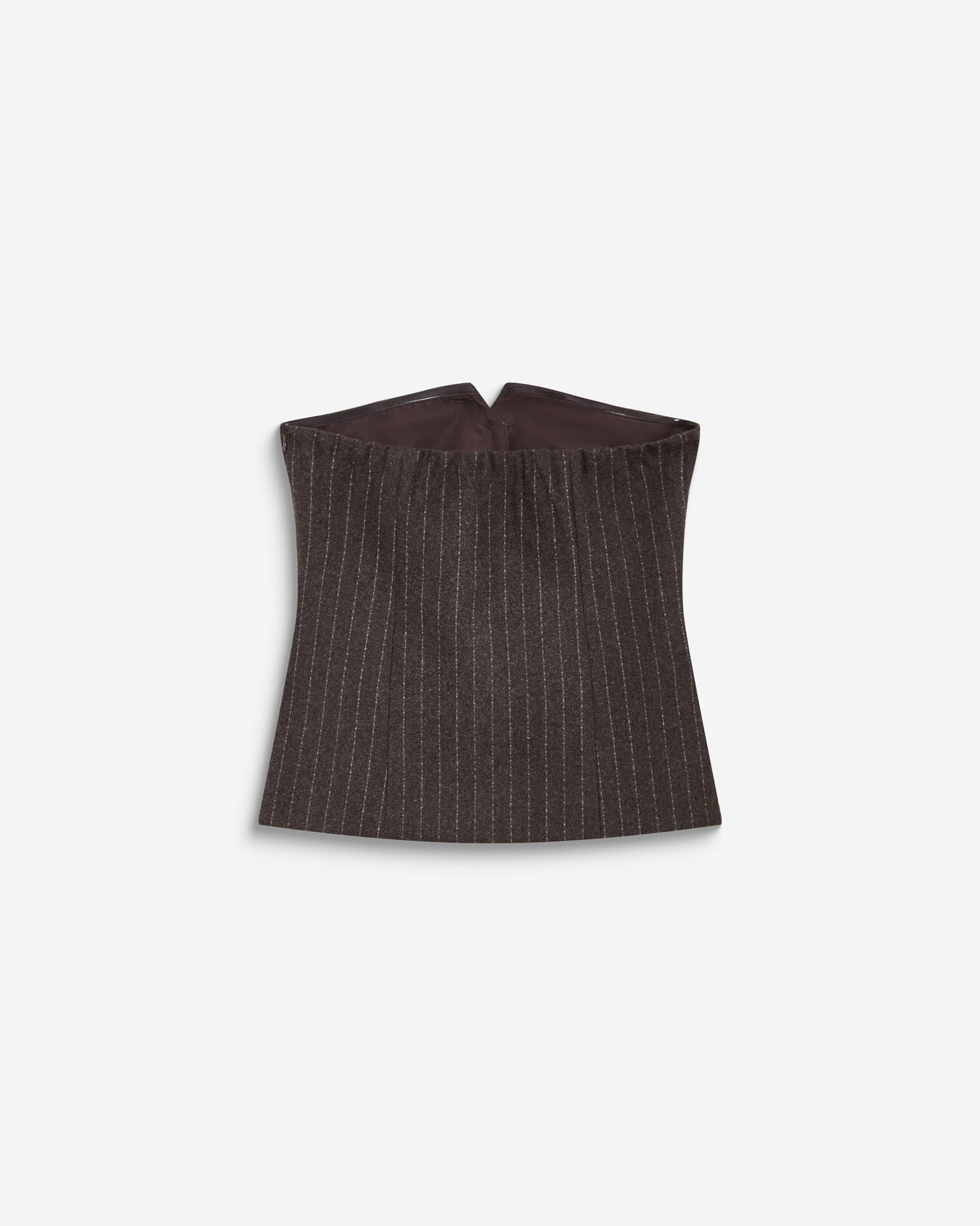 Top a bustier in misto lana a righe cioccolato Burton