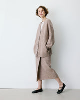 Oversized knitted V-neck cardigan mocha Bloom