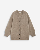 Oversized knitted V-neck cardigan mocha Bloom