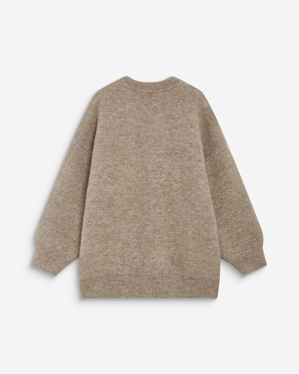 Oversized knitted V-neck cardigan mocha Bloom