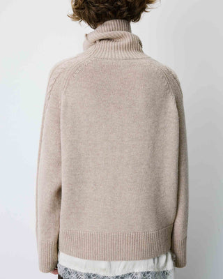 Oversized cable-knit turtleneck jumper grege Bastille
