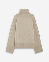 Oversized cable-knit turtleneck jumper grege Bastille