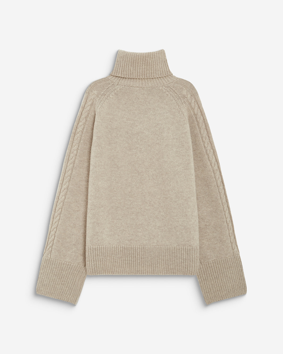 Oversized cable-knit turtleneck jumper grege Bastille