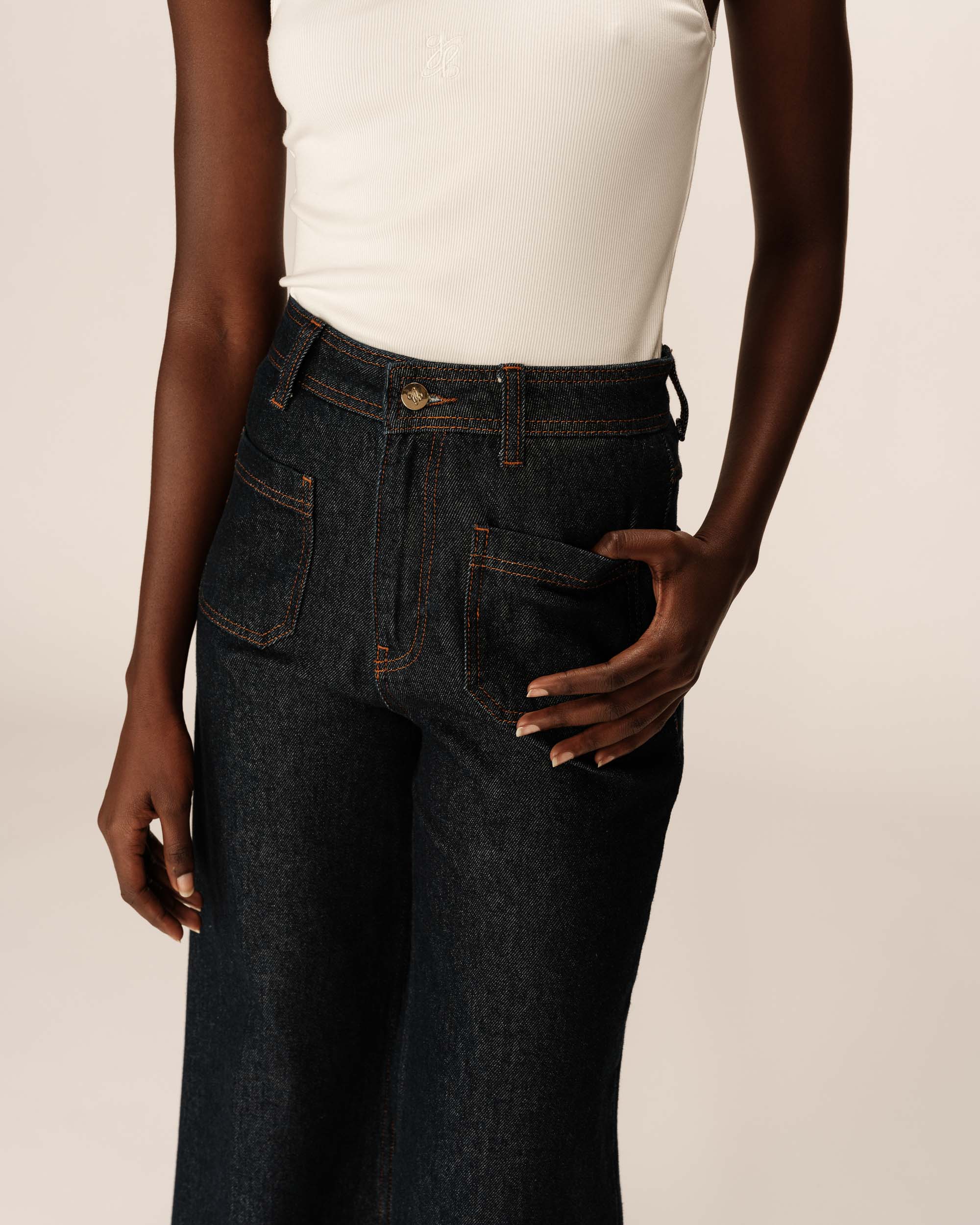 Wide jeans dark blue June