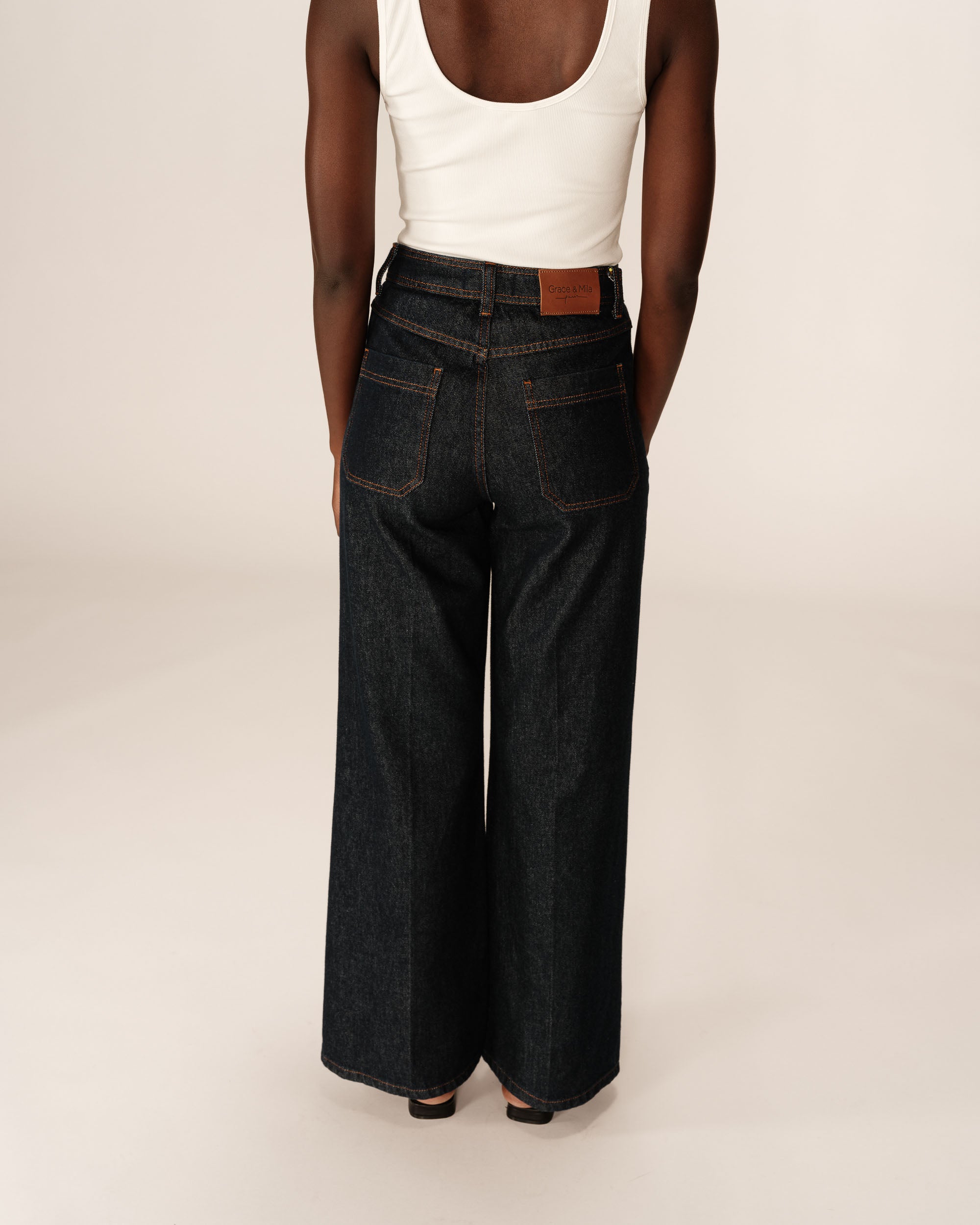 Wide jeans dark blue June