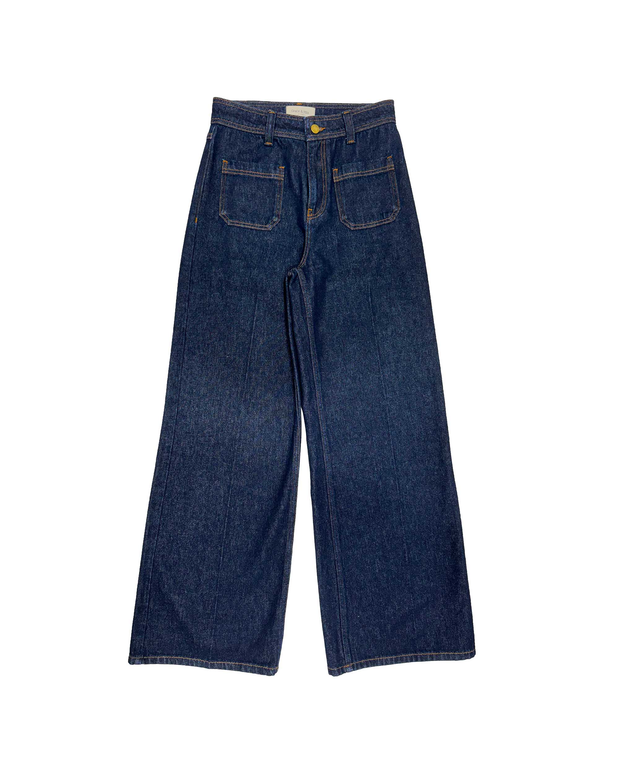 Wide jeans dark blue June