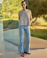 Jean flare délavé taille mi haute skyblue Joseph