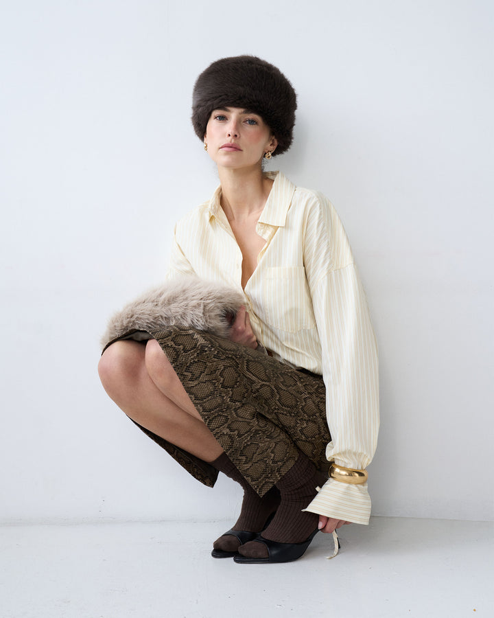 Jupe fourreau similicuir taille haute python Acacia